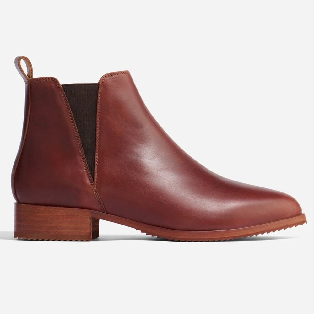 Nisolo Eva Everyday Chelsea Boot Auburn Leather NIB 8.5 Sustainable Designer - Picture 9 of 16
